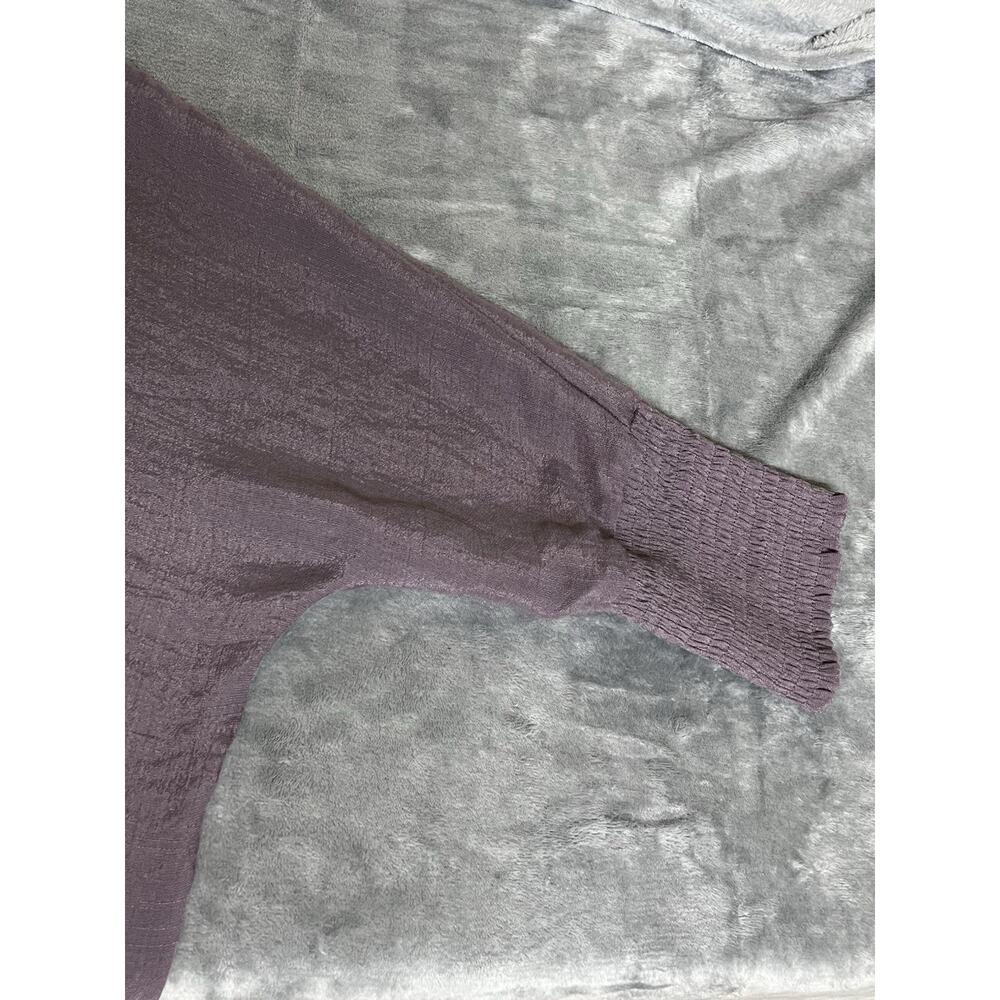 Boho Oversized Lavander Top Women's Large Batwing Sleeve Lagenlook Minimalist - Picture 9 of 11